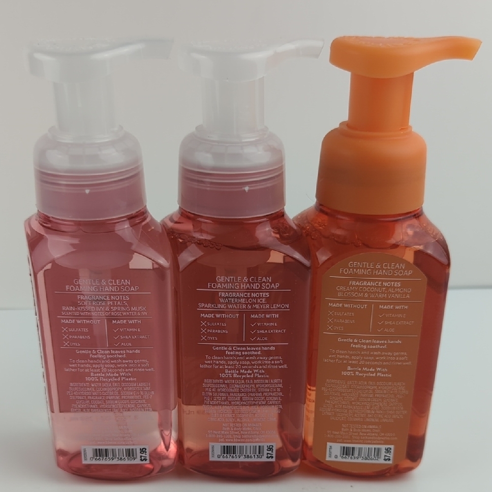 Bath & Body Works Pink and Orange Hand Soap Trio - Picture 2 of 2